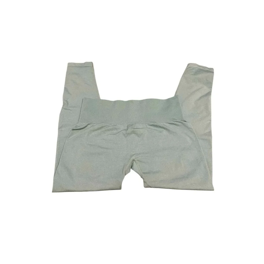 NVGTN Seamless Leggings Womens Large‎ Sage Green High Waisted Gymcore Athleisure